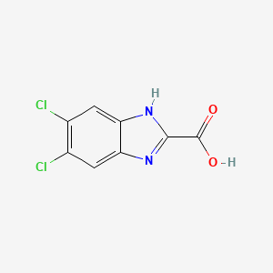 Chemical structure of 5,6-Dichloro-1H-benzimidazole-2-carboxylic acid