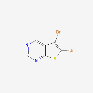Chemical structure of 5,6-Dibromothieno[2,3-d]pyrimidine