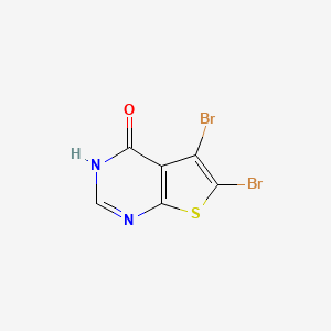Chemical structure of 5,6-Dibromothieno[2,3-d]pyrimidin-4(3H)-one