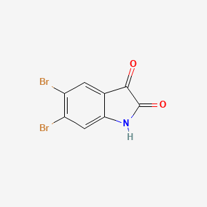 Chemical structure of 5,6-Dibromoindoline-2,3-dione