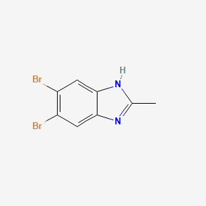 Chemical structure of 5,6-Dibromo-2-methyl-1H-benzimidazole