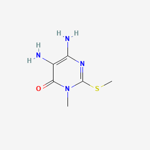 Chemical structure of 5,6-Diamino-3-methyl-2-(methylthio)pyrimidin-4(3H)-one
