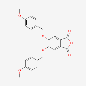 Chemical structure of 5,6-Bis((4-methoxybenzyl)oxy)isobenzofuran-1,3-dione