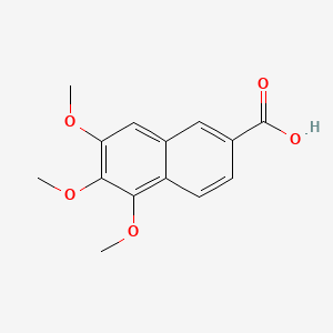 Chemical structure of 5,6,7-Trimethoxy-2-naphthoic acid