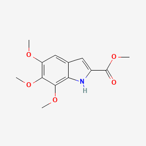 Chemical structure of 5,6,7-Trimethoxy-1H-indole-2-carboxylic acid