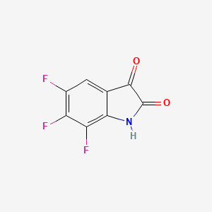 Chemical structure of 5,6,7-Trifluoroindoline-2,3-dione