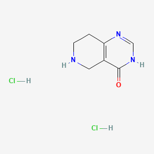 Chemical structure of 5,6,7,8-Tetrahydropyrido[4,3-d]pyrimidin-4(3H)-one dihydrochloride