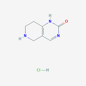 Chemical structure of 5,6,7,8-Tetrahydropyrido[4,3-d]pyrimidin-2-ol hydrochloride