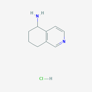 Chemical structure of 5,6,7,8-Tetrahydroisoquinolin-5-amine hydrochloride
