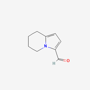 Chemical structure of 5,6,7,8-Tetrahydroindolizine-3-carbaldehyde