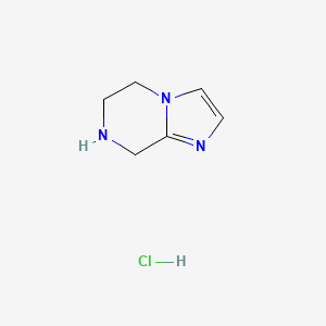 Chemical structure of 5,6,7,8-tetrahydroimidazo[1,2-a]pyrazine hydrochloride