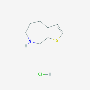 Chemical structure of 5,6,7,8-Tetrahydro-4H-thieno[2,3-c]azepine hydrochloride