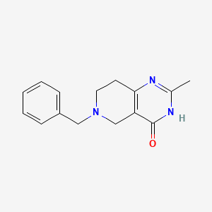 Chemical structure of 5,6,7,8-Tetrahydro-2-methyl-6-(phenylmethyl)pyrido[4,3-d]pyrimidin-4(3H)-one