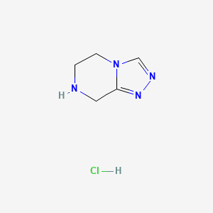 Chemical structure of 5,6,7,8-Tetrahydro-1,2,4-triazolo[4,3-a]pyrazine Hydrochloride