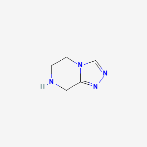 Chemical structure of 5H,6H,7H,8H-(1,2,4)triazolo(4,3-a)pyrazine