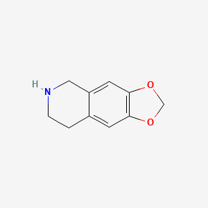 Chemical structure of 5,6,7,8-Tetrahydro-1,3-dioxolo(4,5-g)isoquinoline