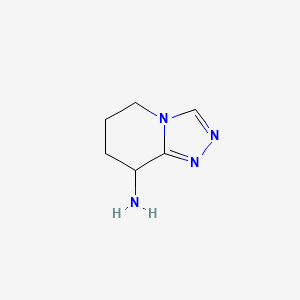 Chemical structure of 5,6,7,8-tetrahydro-[1,2,4]triazolo[4,3-a]pyridin-8-amine