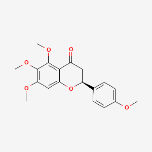 Chemical structure of 5,6,7,4'-Tetramethoxyflavanone