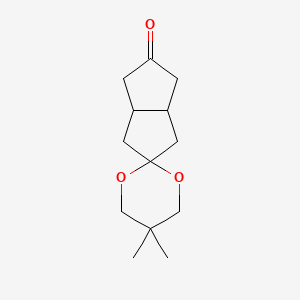 Chemical structure of 5,5-Dimethyl-hexahydro-1'H-spiro-[1,3-dioxane-2,2'-pentalene]-5'-one