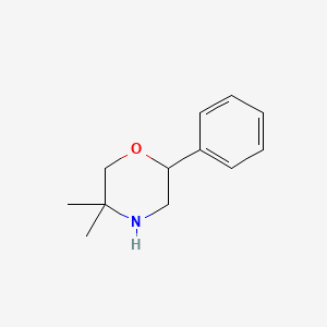 Chemical structure of 5,5-Dimethyl-2-phenylmorpholine