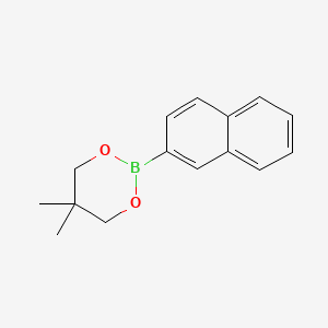 Chemical structure of 5,5-Dimethyl-2-(naphthalen-2-yl)-1,3,2-dioxaborinane