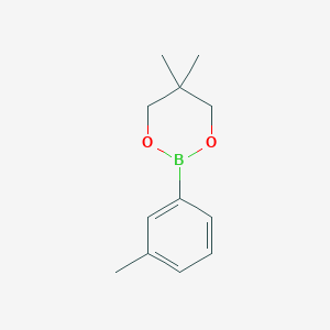 Chemical structure of 5,5-Dimethyl-2-(3-methylphenyl)-1,3,2-dioxaborinane