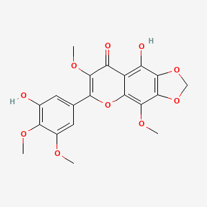 Chemical structure of 5,5'-Dihydroxy-3,8,3',4'-tetramethoxy-6,7-methylenedioxyflavone