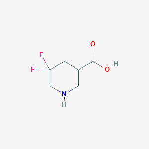 Chemical structure of 5,5-Difluoropiperidine-3-carboxylic acid
