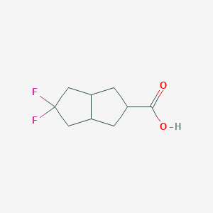 Chemical structure of 5,5-Difluorooctahydropentalene-2-carboxylic acid