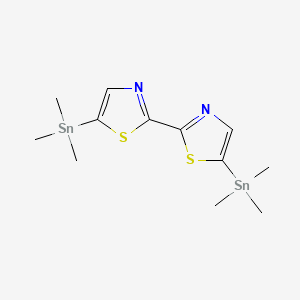 Chemical structure of 5,5'-Bis(trimethylstannyl)-2,2'-bithiazole