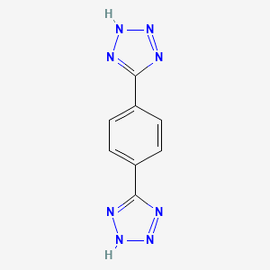 Chemical structure of 5,5'-benzene-1,4-diylbis(2H-tetrazole)