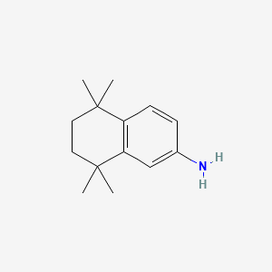 Chemical structure of 5,5,8,8-Tetramethyl-5,6,7,8-tetrahydronaphthalen-2-amine