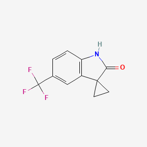 Chemical structure of 5'-(TRIFLUOROMETHYL)SPIRO[CYCLOPROPANE-1,3'-INDOLIN]-2'-ONE