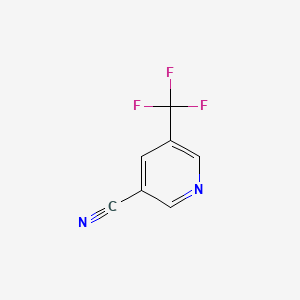 Chemical structure of 5-(Trifluoromethyl)nicotinonitrile