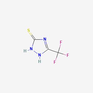 Chemical structure of 5-(Trifluoromethyl)-4H-1,2,4-triazole-3-thiol