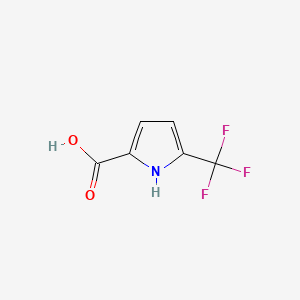 Chemical structure of 5-(Trifluoromethyl)-1H-pyrrole-2-carboxylic acid