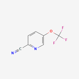 Chemical structure of 5-(Trifluoromethoxy)picolinonitrile