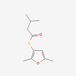 Chemical structure of 5-(tetrahydro-2H-thiopyran-3-yl)cyclohexane-1,3-dione