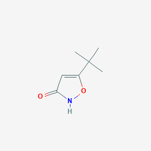 Chemical structure of 3-Hydroxy-5-tert-butylisoxazole