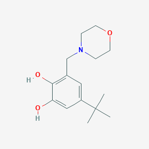 Chemical structure of 5-(Tert-butyl)-3-(morpholinomethyl)benzene-1,2-diol