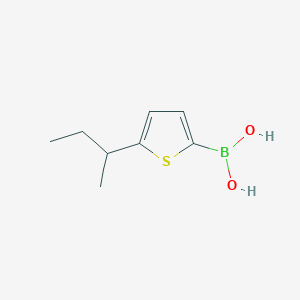 Chemical structure of 5-(sec-Butyl)thiophene-2-boronic acid