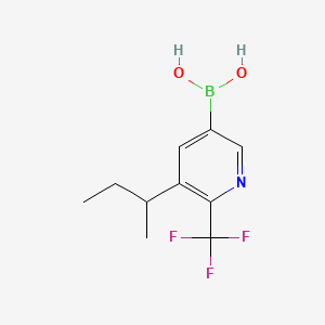 Chemical structure of 5-(sec-Butyl)-6-trifluoromethylpyridine-3-boronic acid