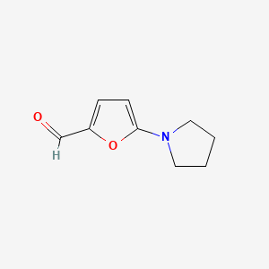 Chemical structure of 5-(Pyrrolidin-1-yl)furan-2-carbaldehyde