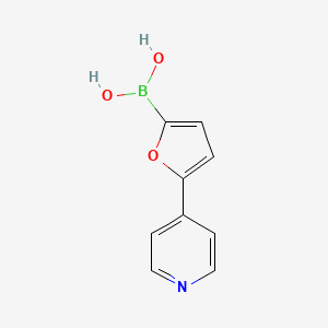 Chemical structure of 5-(4-Pyridyl)furan-2-boronic Acid