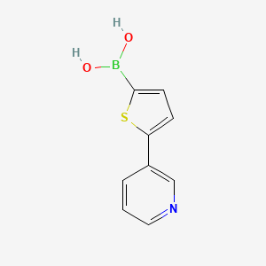 Chemical structure of 5-(Pyridin-3-yl)thiophene-2-boronic acid