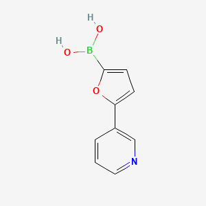Chemical structure of 5-(Pyridin-3-yl)furan-2-boronic acid