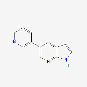 Chemical structure of 5-(Pyridin-3-yl)-1H-pyrrolo[2,3-b]pyridine