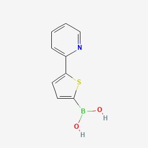 Chemical structure of 5-(Pyridin-2-yl)thiophene-2-boronic acid