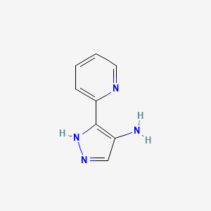 Chemical structure of 5-(Pyridin-2-yl)-1H-pyrazol-4-amine