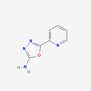 Chemical structure of 5-(Pyridin-2-yl)-1,3,4-oxadiazol-2-amine